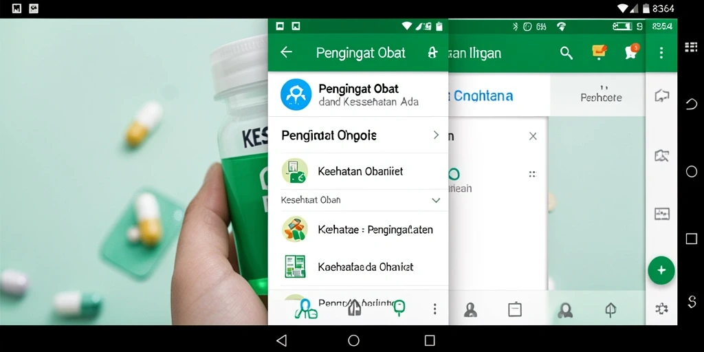 Antarmuka aplikasi Pengingat Obat 8364 yang menarik dan fungsional.