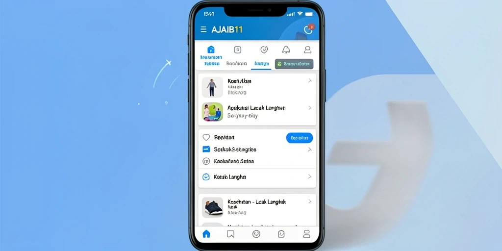 Antarmuka AJAIB11 dengan statistik langkah yang jelas.