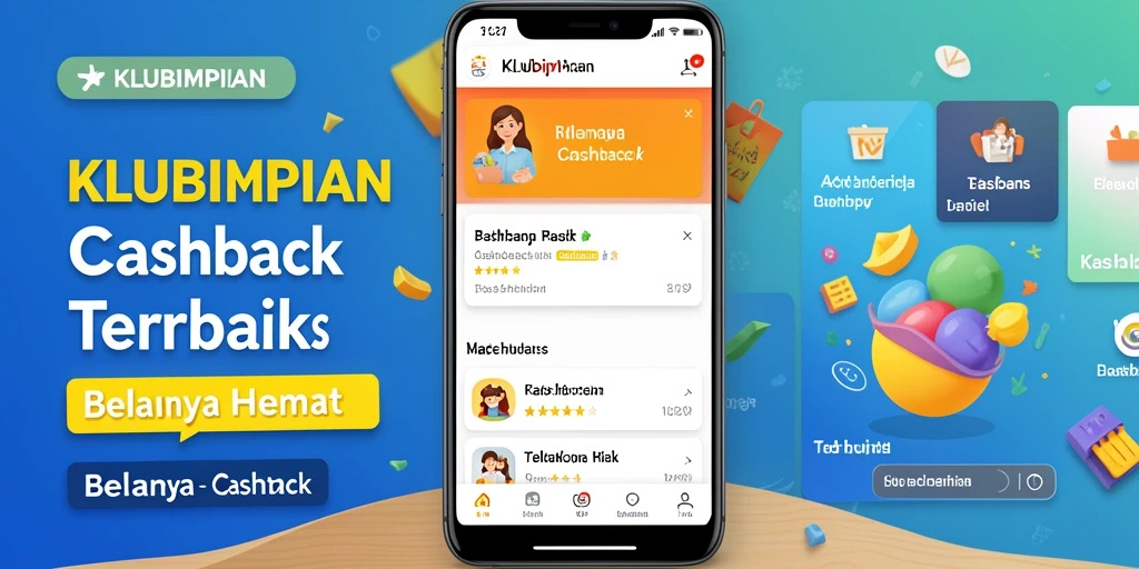 Tampilan antarmuka aplikasi KLUBIMPIAN yang memudahkan pengguna mendapatkan cashback.