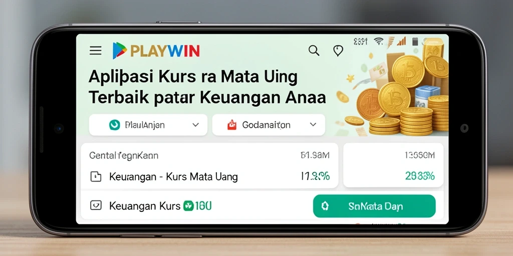 Tampilan antarmuka aplikasi PLAYWIN yang intuitif dan informatif untuk kurs mata uang.