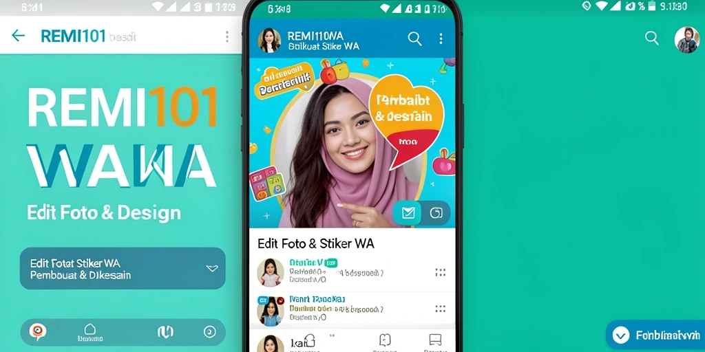 Tampilan antarmuka aplikasi Pembuat Stiker WA yang user-friendly.